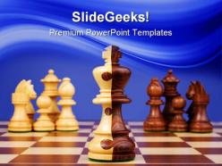 Chess corporate merger game powerpoint templates and powerpoint backgrounds 0211