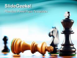 Chess defeats game powerpoint templates and powerpoint backgrounds 0211