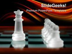 Chess pieces leadership powerpoint templates and powerpoint backgrounds 0211