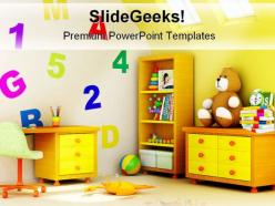 Children room architecture powerpoint backgrounds and templates 1210