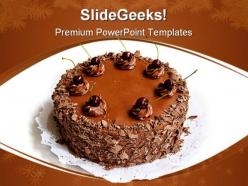 Chocolate cake health powerpoint templates and powerpoint backgrounds 0211