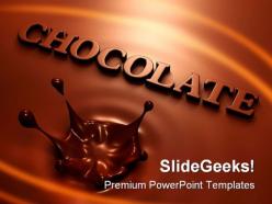 Chocolate splash food powerpoint templates and powerpoint backgrounds 0211