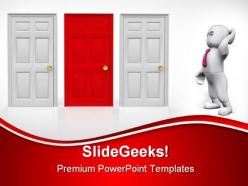Choose the right door business powerpoint templates and powerpoint backgrounds 0811