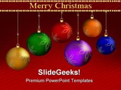 Christmas balls festival powerpoint backgrounds and templates 1210