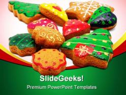 Christmas cookies festival powerpoint backgrounds and templates 0111