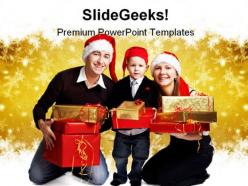 Christmas family powerpoint background and template 1210