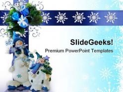Christmas snowman festival powerpoint templates and powerpoint backgrounds 0711