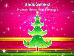 Christmas tree abstract powerpoint background and template 1210