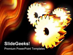Chromed Gears Business PowerPoint Templates And PowerPoint Backgrounds 0411