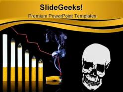 Cigarette graph health powerpoint templates and powerpoint backgrounds 0211