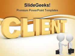 Client marketing business powerpoint templates and powerpoint backgrounds 0511