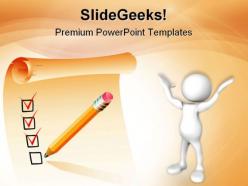 Clipboard list business powerpoint templates and powerpoint backgrounds 0611