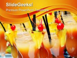 Cocktails with slices food powerpoint templates and powerpoint backgrounds 0411