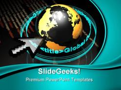Code makes the world globe powerpoint templates and powerpoint backgrounds 0511
