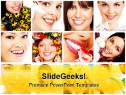 Collage beauty powerpoint templates and powerpoint backgrounds 0711