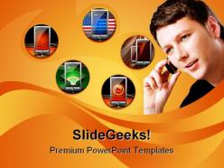 Collage of communication globe powerpoint templates and powerpoint backgrounds 0311