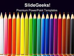 Color pencils education powerpoint backgrounds and templates 0111