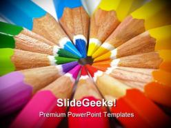 Colored pencils education powerpoint templates and powerpoint backgrounds 0811
