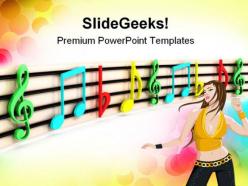 Colorful notes music powerpoint templates and powerpoint backgrounds 0811