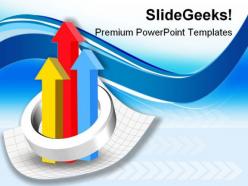 Colorful up graph business powerpoint templates and powerpoint backgrounds 0111