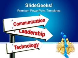 Communication technology leadership powerpoint templates and powerpoint backgrounds 0811