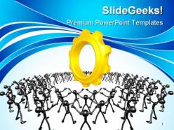 Community Gears Industrial PowerPoint Templates And PowerPoint Backgrounds 0511