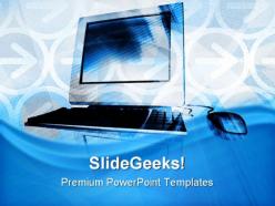 Computer connection internet powerpoint templates and powerpoint backgrounds 0211