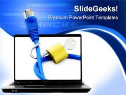 Concept of internet security powerpoint templates and powerpoint backgrounds 0511