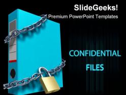 Confidential files security powerpoint backgrounds and templates 1210