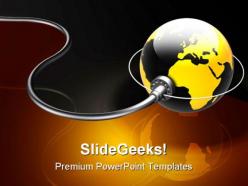 Connected world globe powerpoint templates and powerpoint backgrounds 0511