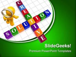 Creative solution business powerpoint templates and powerpoint backgrounds 0611
