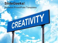 Creativity signpost business powerpoint templates and powerpoint backgrounds 0611