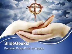 Cross faith religion powerpoint templates and powerpoint backgrounds 0611