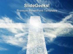 Cross religion powerpoint templates and powerpoint backgrounds 0911