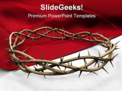 Crown of thorns religion powerpoint templates and powerpoint backgrounds 0511