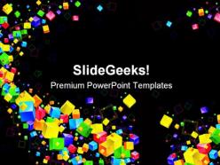 Cube flow shapes powerpoint templates and powerpoint backgrounds 0411