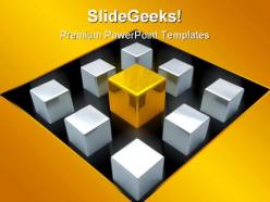 Cube leadership powerpoint templates and powerpoint backgrounds 0611