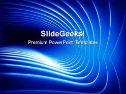Curved lines on blue abstract powerpoint templates and powerpoint backgrounds 0311