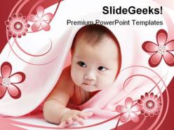 Cute baby children powerpoint backgrounds and templates 1210