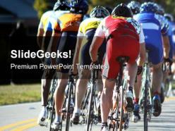 Cycle race sports powerpoint templates and powerpoint backgrounds 0411