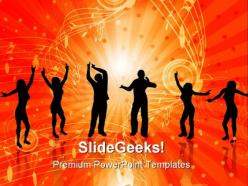 Dancers music powerpoint templates and powerpoint backgrounds 0711