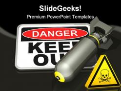 Danger sign metaphor powerpoint templates and powerpoint backgrounds 0511