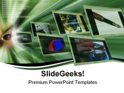 Data moving technology powerpoint templates and powerpoint backgrounds 0611
