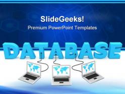 Database networking computer powerpoint templates and powerpoint backgrounds 0111
