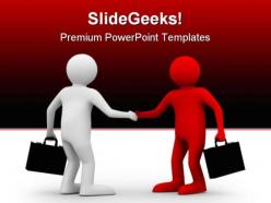 Deal handshake business powerpoint templates and powerpoint backgrounds 0811