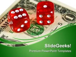 Dices and dollar business powerpoint templates and powerpoint backgrounds 0611