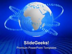 Digital Globe Binary Global PowerPoint Templates And PowerPoint Backgrounds 0511