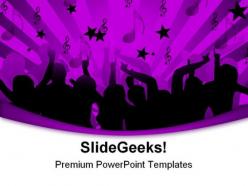 Disco dancers music powerpoint templates and powerpoint backgrounds 0311