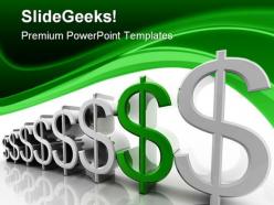Dollar rises money powerpoint templates and powerpoint backgrounds 0411
