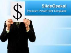 Dollar sign business powerpoint templates and powerpoint backgrounds 0611